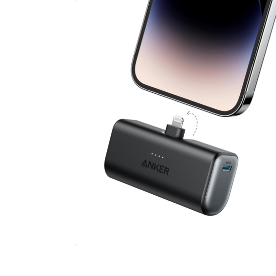 Anker Power Bank, 621 Power Bank with Built-In Lightning Connector, 5,000mAh MFi Certified 12W Portable Charger, Compatible with iPhone 14/14 Pro / 14 Plus / 14 Pro Max, iPhone 13 and 12 Series (Model No.A1645H11) - (Open Sealed)